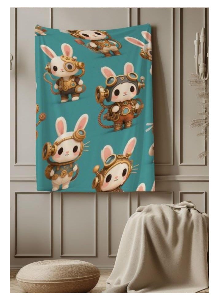 Children's or student cartoon flannel thin blanket (warm and comfortable, suitable for sleep, games) 100cm*150cm