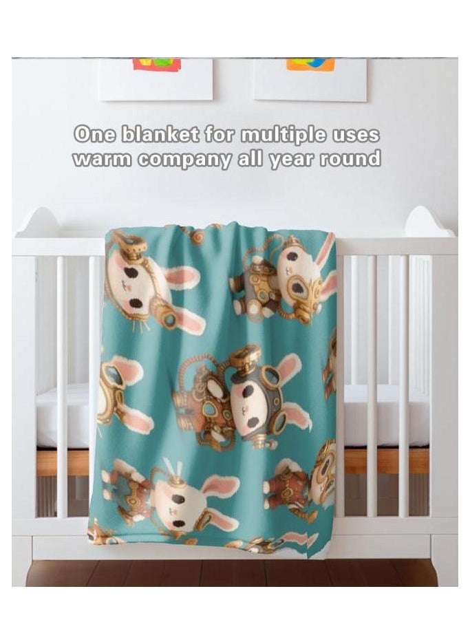 Children's or student cartoon flannel thin blanket (warm and comfortable, suitable for sleep, games) 100cm*150cm