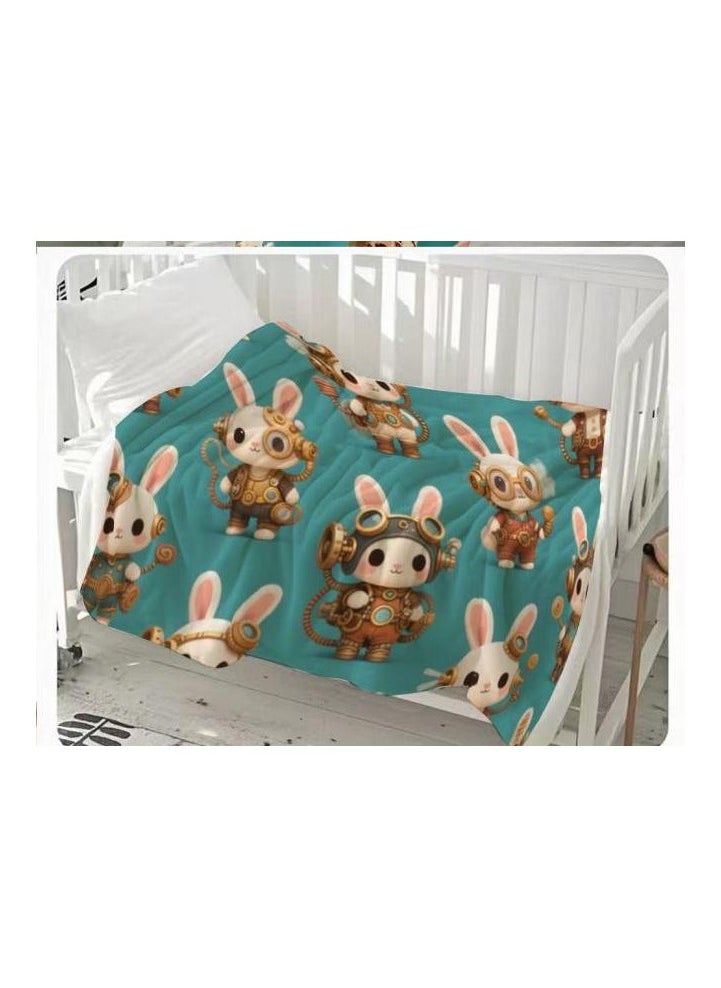 Children's or student cartoon flannel thin blanket (warm and comfortable, suitable for sleep, games) 100cm*150cm