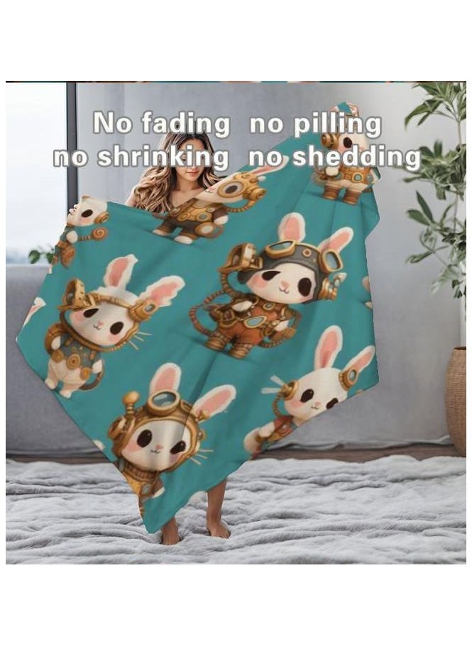 Children's or student cartoon flannel thin blanket (warm and comfortable, suitable for sleep, games) 100cm*150cm