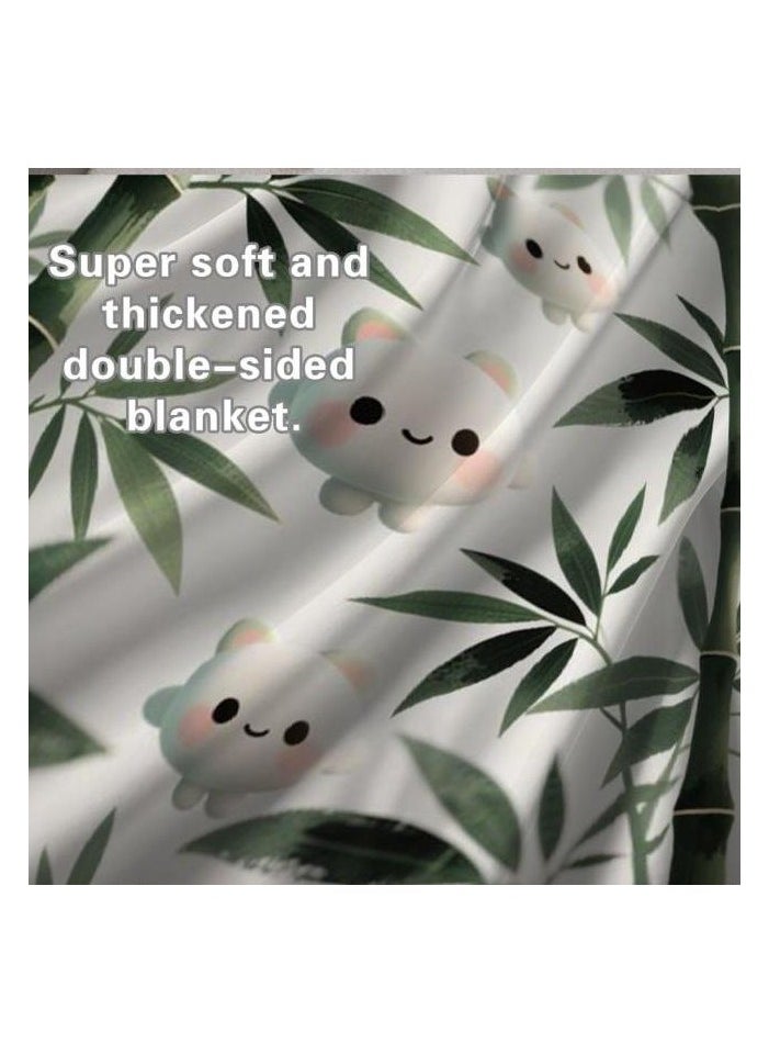 Children's or student cartoon flannel thin blanket (warm and comfortable, suitable for sleep, games) 100cm*150cm - 1154