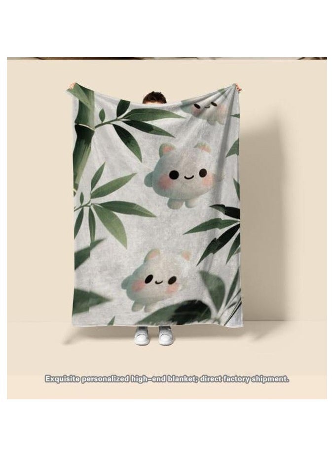 Children's or student cartoon flannel thin blanket (warm and comfortable, suitable for sleep, games) 100cm*150cm - 1154