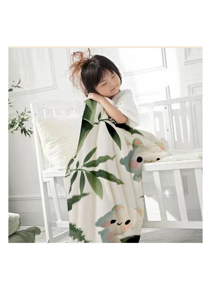 Children's or student cartoon flannel thin blanket (warm and comfortable, suitable for sleep, games) 100cm*150cm - 1154