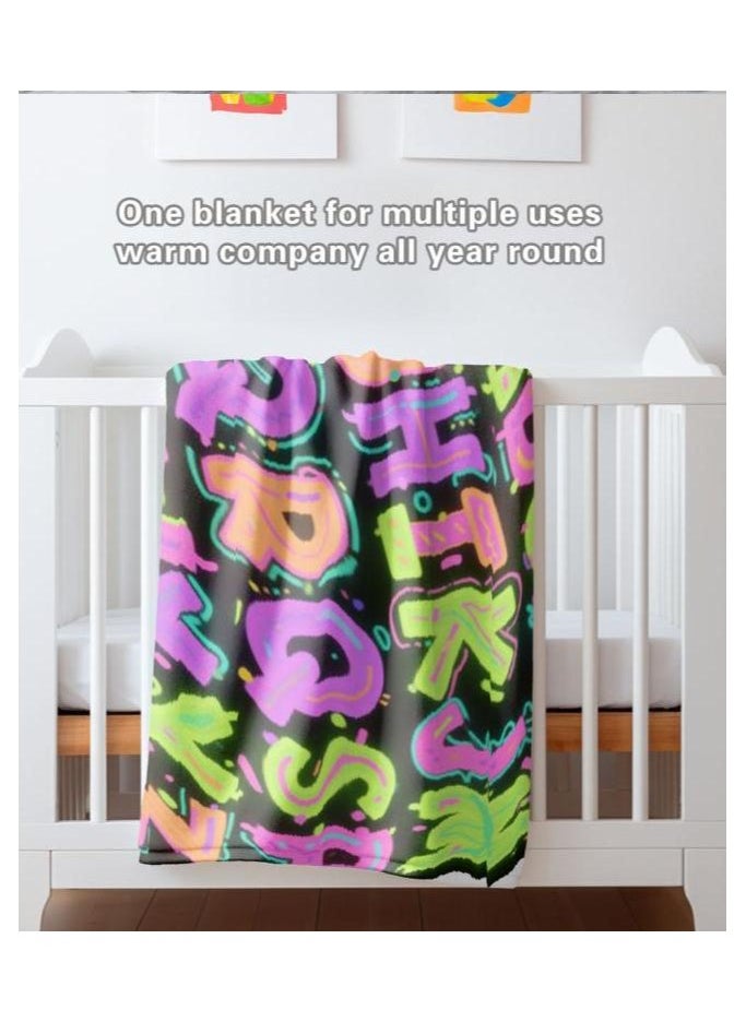 Children's or student cartoon flannel thin blanket (warm and comfortable, suitable for sleep, games) 100cm*150cm