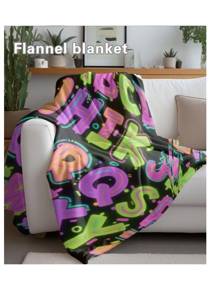 Children's or student cartoon flannel thin blanket (warm and comfortable, suitable for sleep, games) 100cm*150cm