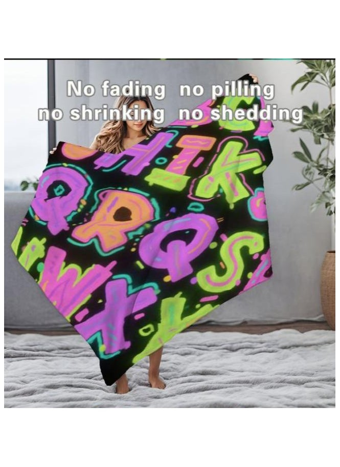 Children's or student cartoon flannel thin blanket (warm and comfortable, suitable for sleep, games) 100cm*150cm