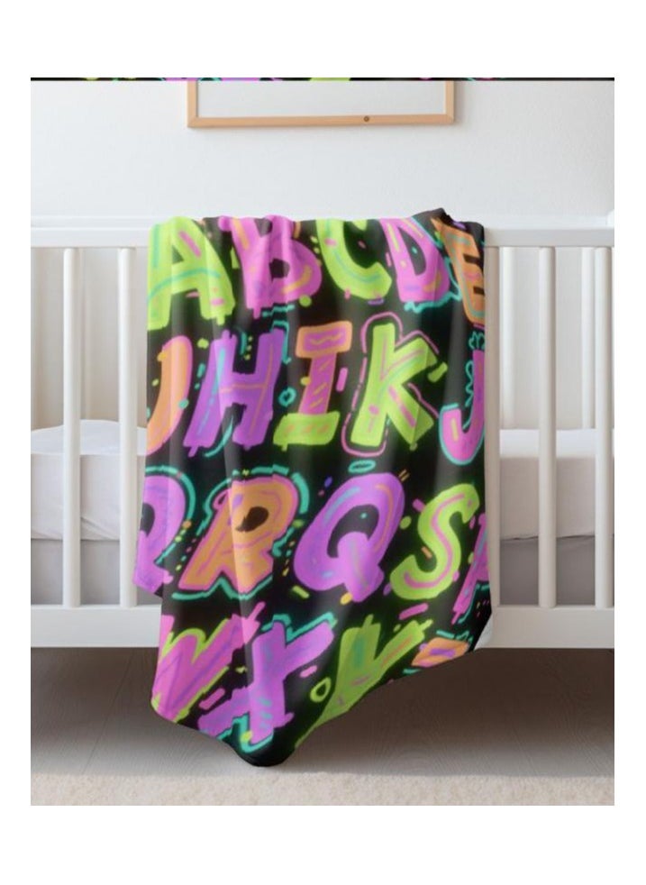 Children's or student cartoon flannel thin blanket (warm and comfortable, suitable for sleep, games) 100cm*150cm