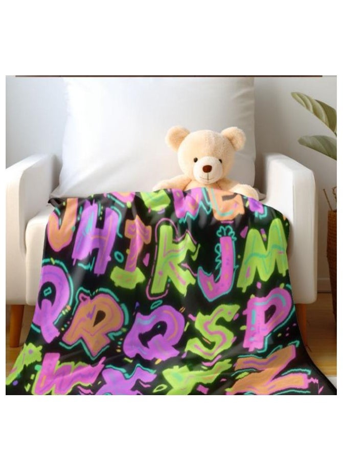 Children's or student cartoon flannel thin blanket (warm and comfortable, suitable for sleep, games) 100cm*150cm