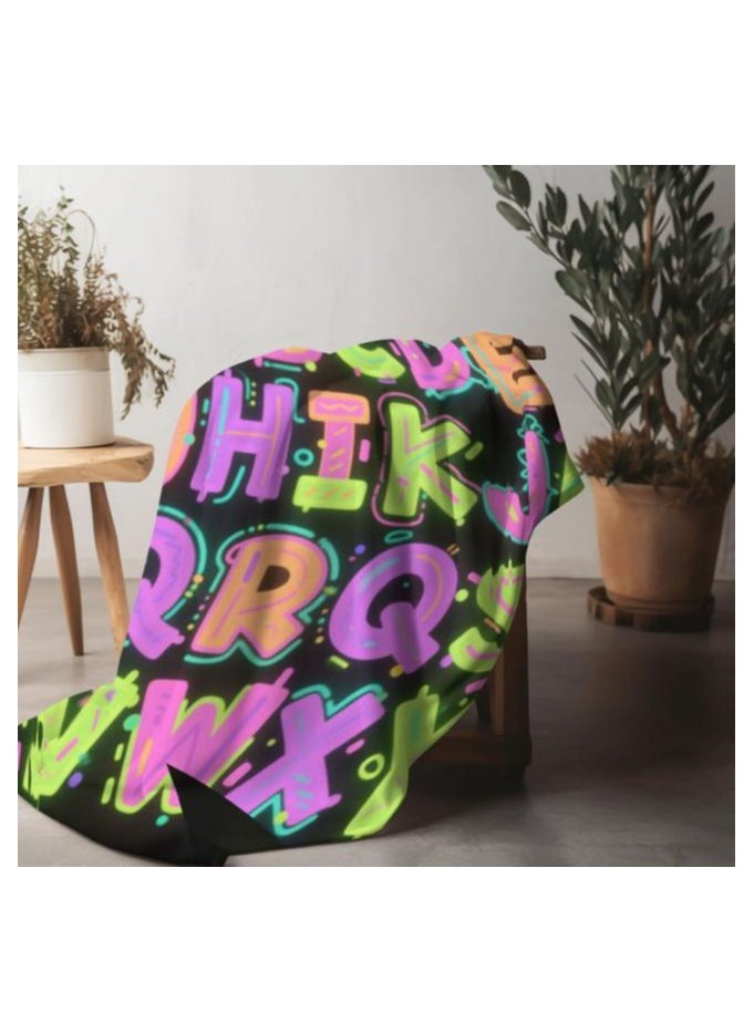 Children's or student cartoon flannel thin blanket (warm and comfortable, suitable for sleep, games) 100cm*150cm