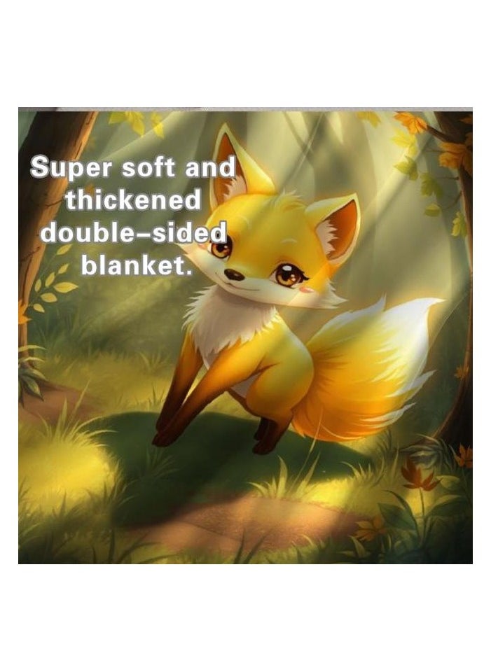 Children's or student cartoon flannel thin blanket (warm and comfortable, suitable for sleep, games) 100cm*150cm - 392