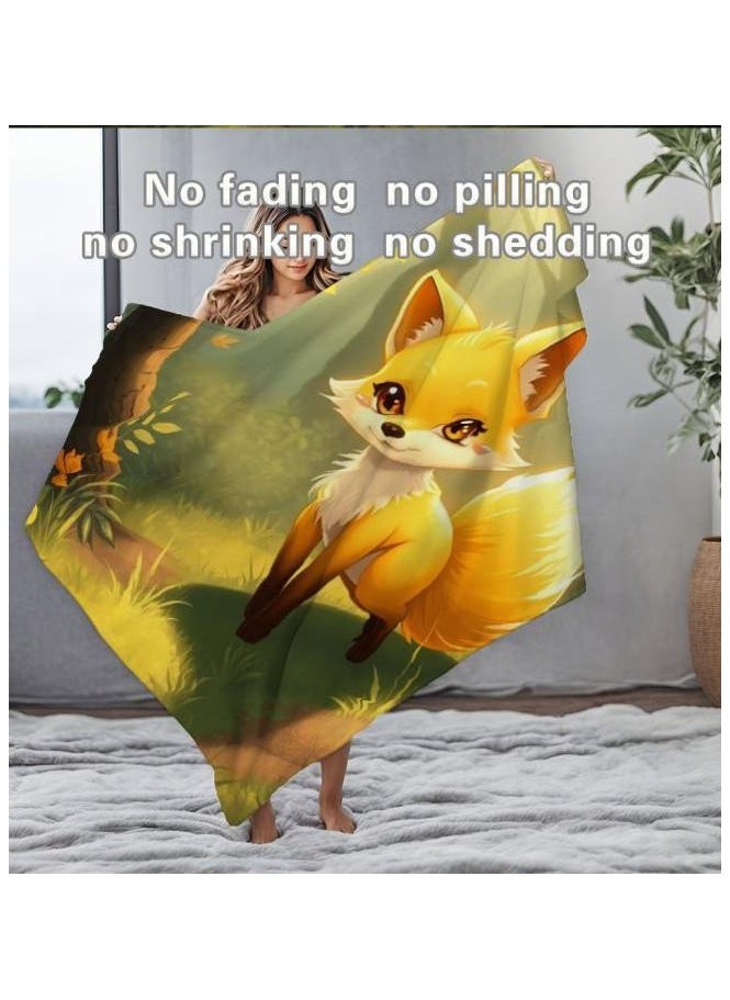 Children's or student cartoon flannel thin blanket (warm and comfortable, suitable for sleep, games) 100cm*150cm - 392