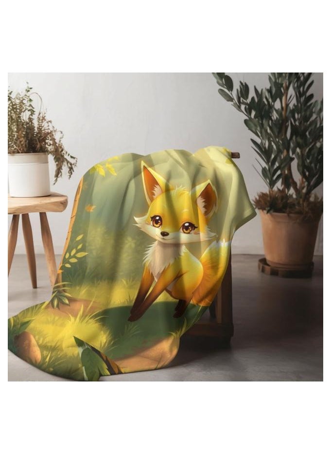 Children's or student cartoon flannel thin blanket (warm and comfortable, suitable for sleep, games) 100cm*150cm - 392