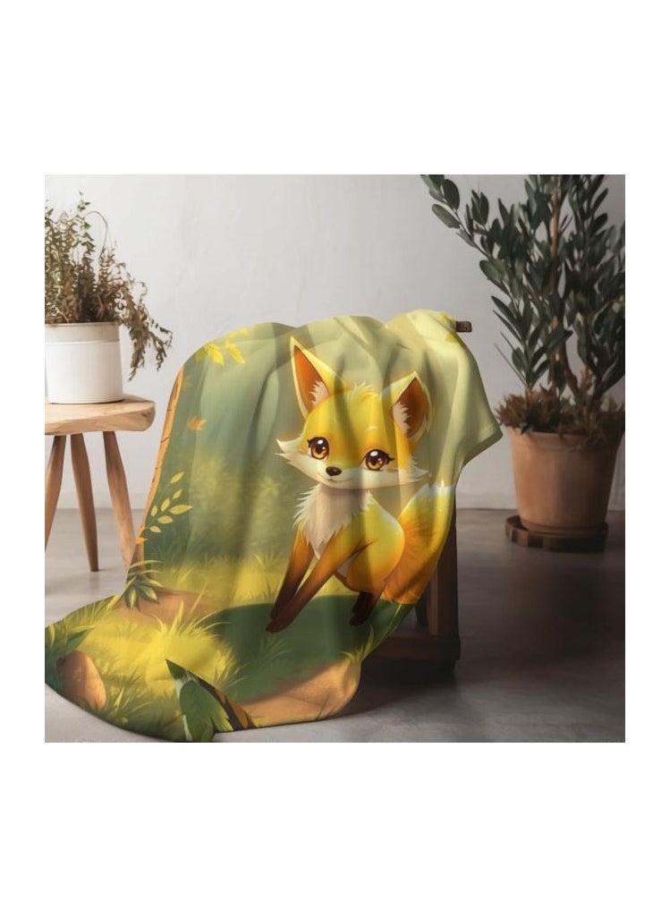 Children's or student cartoon flannel thin blanket (warm and comfortable, suitable for sleep, games) 100cm*150cm - 392