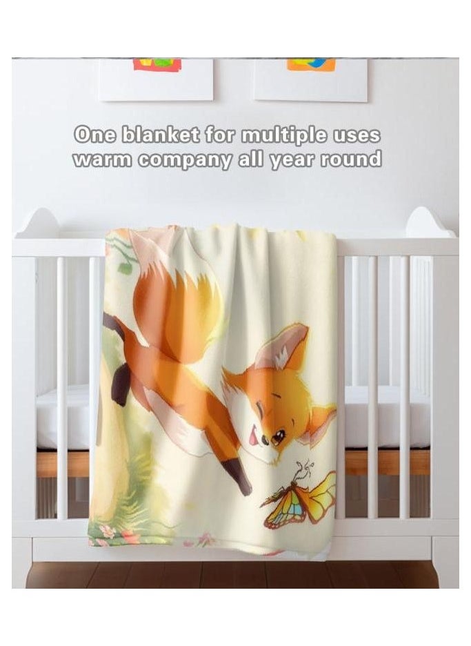 Children's or student cartoon flannel thin blanket (warm and comfortable, suitable for sleep, games) 100cm*150cm - 371