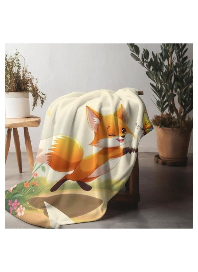 Children's or student cartoon flannel thin blanket (warm and comfortable, suitable for sleep, games) 100cm*150cm - 371