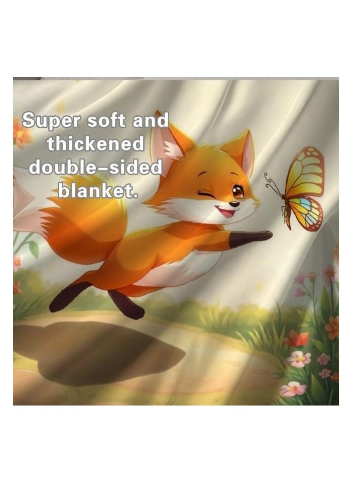 Children's or student cartoon flannel thin blanket (warm and comfortable, suitable for sleep, games) 100cm*150cm - 371