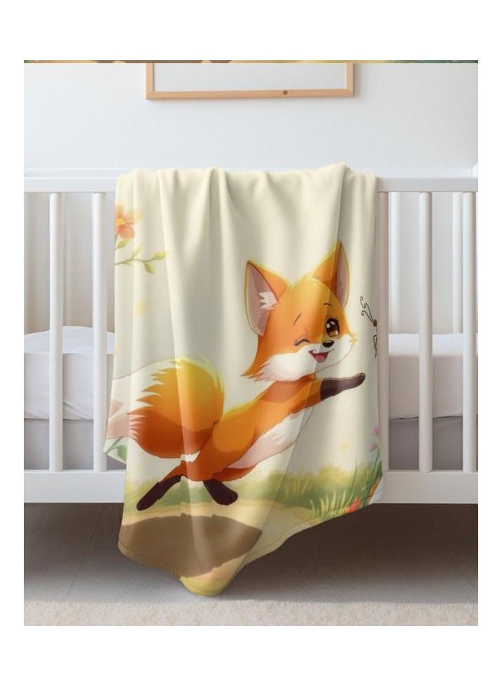 Children's or student cartoon flannel thin blanket (warm and comfortable, suitable for sleep, games) 100cm*150cm - 371