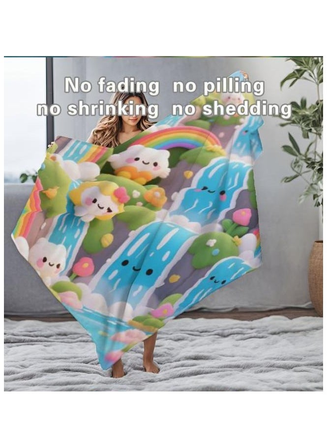 Children's or student cartoon flannel thin blanket (warm and comfortable, suitable for sleep, games) 100cm*150cm