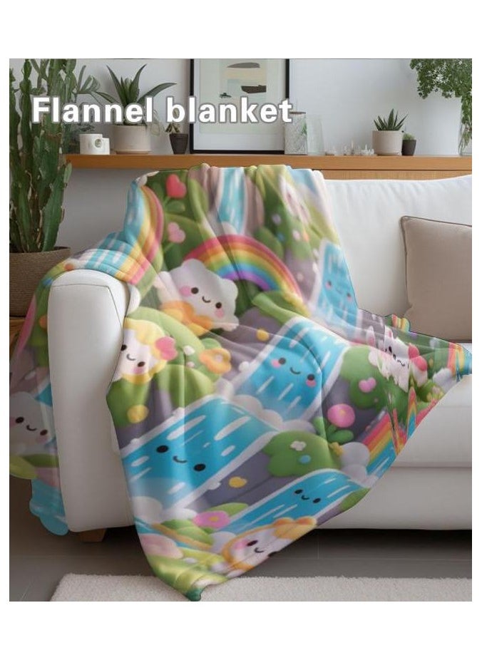 Children's or student cartoon flannel thin blanket (warm and comfortable, suitable for sleep, games) 100cm*150cm