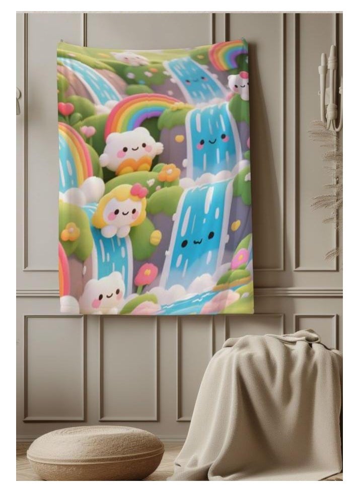Children's or student cartoon flannel thin blanket (warm and comfortable, suitable for sleep, games) 100cm*150cm