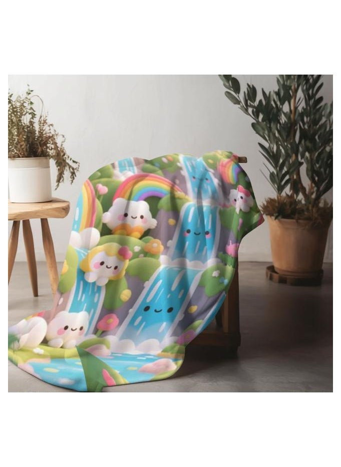Children's or student cartoon flannel thin blanket (warm and comfortable, suitable for sleep, games) 100cm*150cm