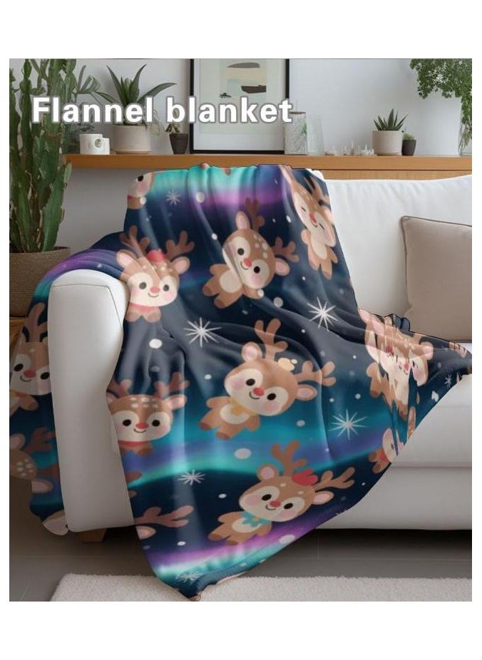 Children's or student cartoon flannel thin blanket (warm and comfortable, suitable for sleep, games) 100cm*150cm - 1146