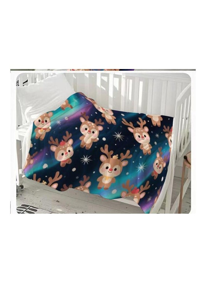 Children's or student cartoon flannel thin blanket (warm and comfortable, suitable for sleep, games) 100cm*150cm - 1146