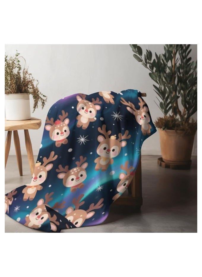 Children's or student cartoon flannel thin blanket (warm and comfortable, suitable for sleep, games) 100cm*150cm - 1146