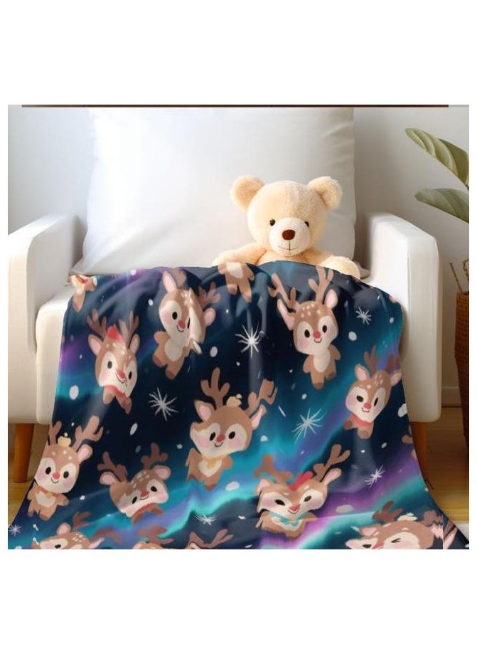 Children's or student cartoon flannel thin blanket (warm and comfortable, suitable for sleep, games) 100cm*150cm - 1146
