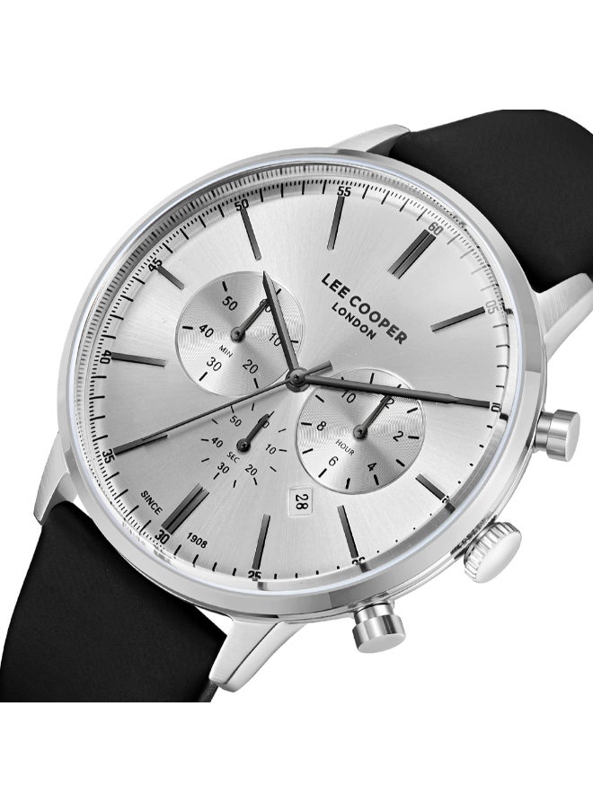 LEE COOPER LC08043.331 Men Multi Function Display Watch & Leather Strap Black