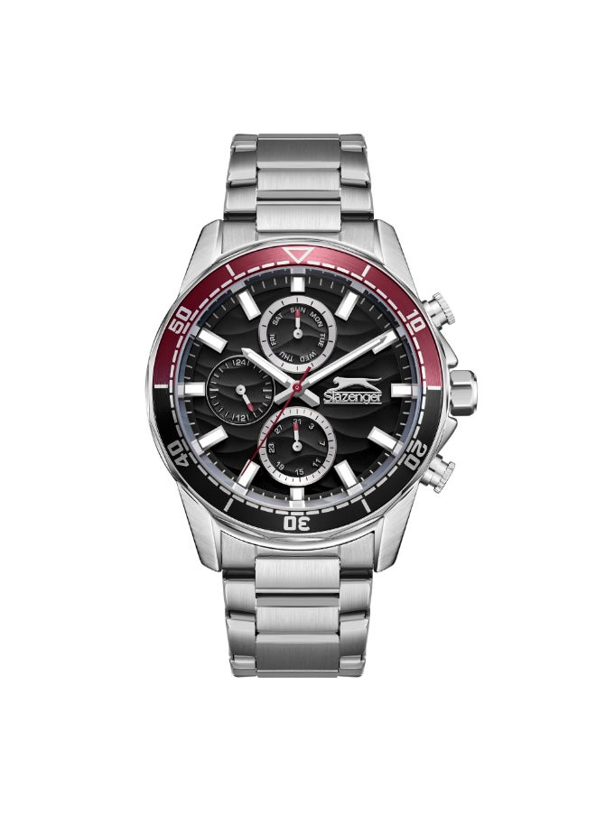 SLAZENGER Men Multi Function Gun Dial Watch - SL.9.2396.2.02