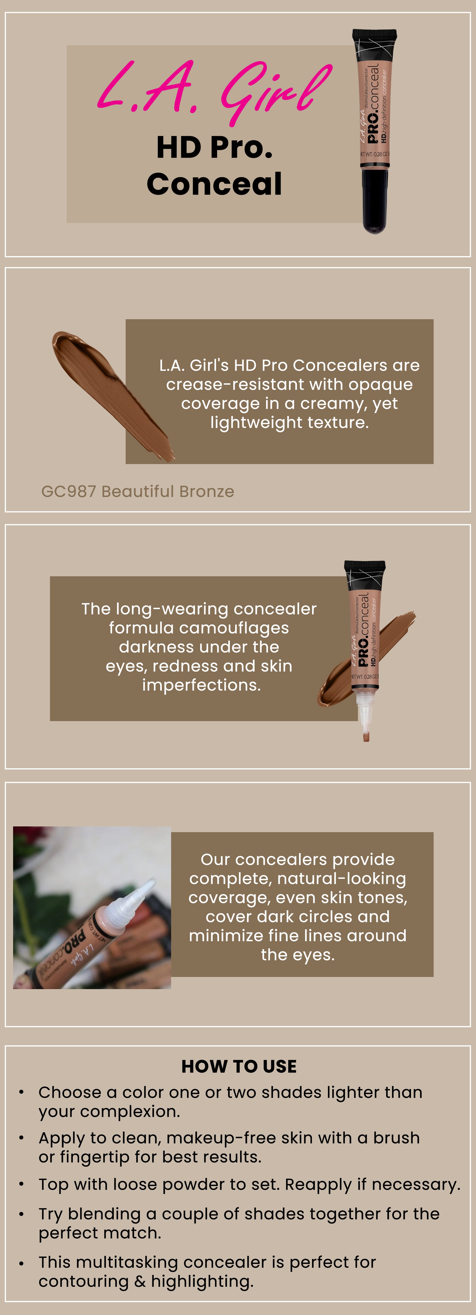 HD Pro Concealer GC987 Beautiful Bronze