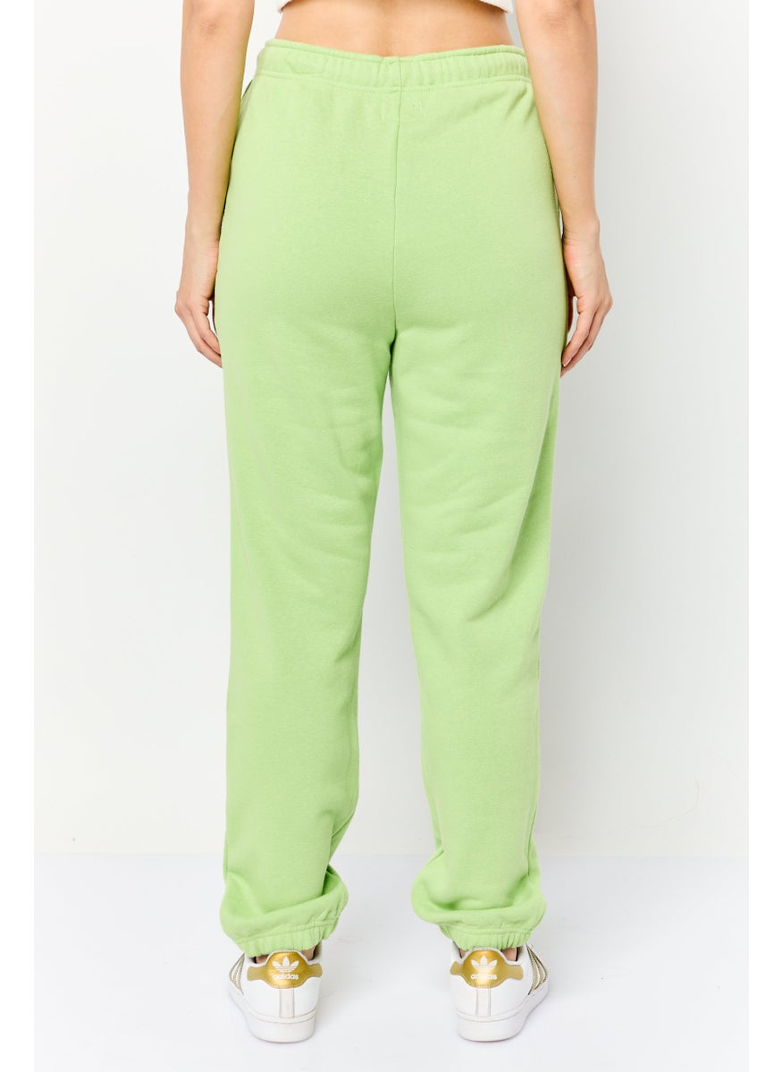 Women Regular Fit Solid Sweatpants, Matcha