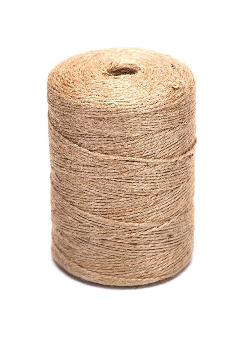 SRIVI Colored Strong Twisted Jute Twine Rope Linen Twine Rustic String Cord Rope Color Brown 2 mm 100 Meters