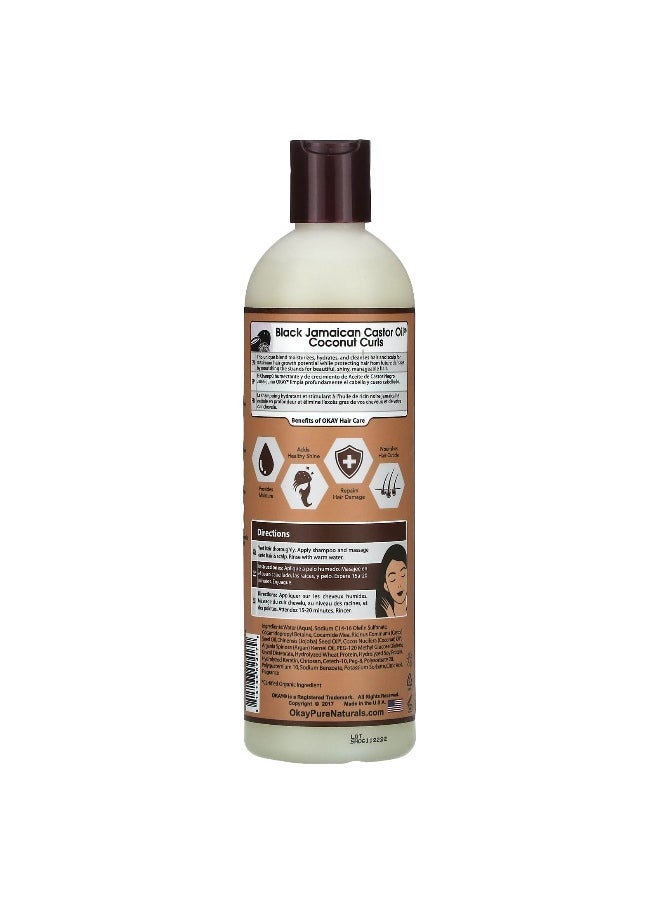 Okay Pure Naturals, Black Jamaican Castor Oil, Coconut Curls, Shampoo, 12 fl oz (355 ml)