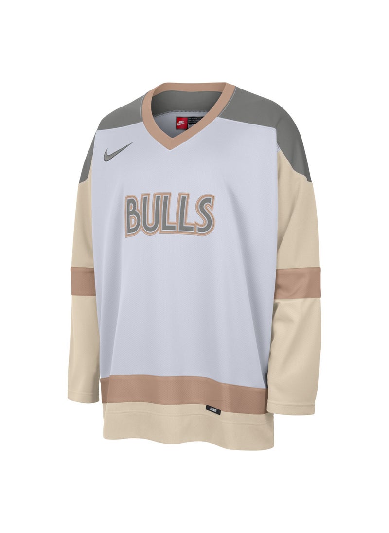 Men's NBA Chicago Bulls City Edition Hockey Jersey