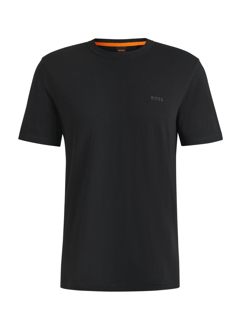 Regular-fit T-shirt in slub cotton with logo detail