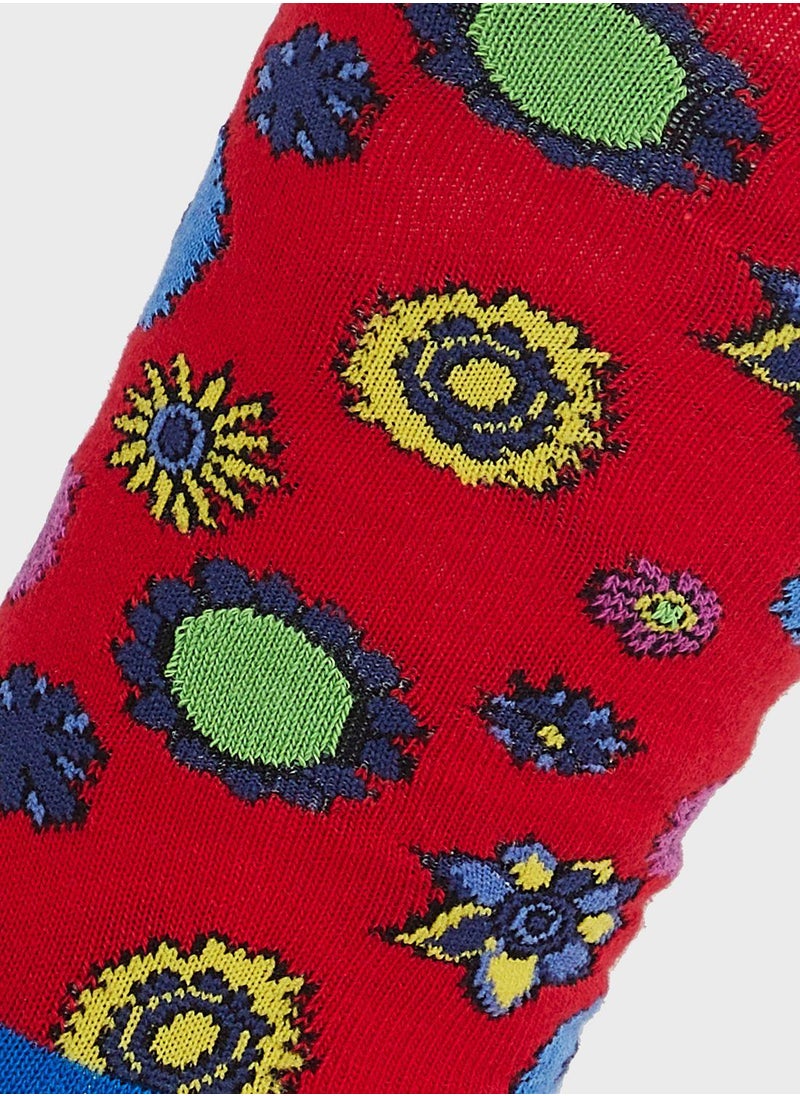Flower Print Socks