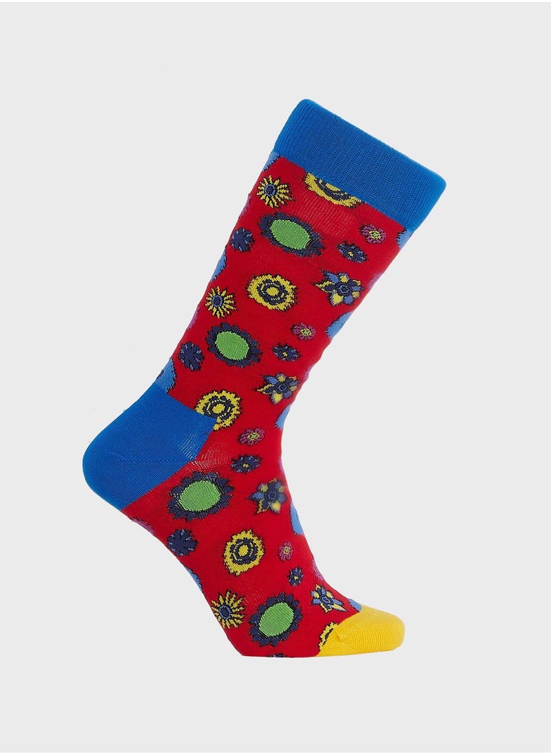 Flower Print Socks