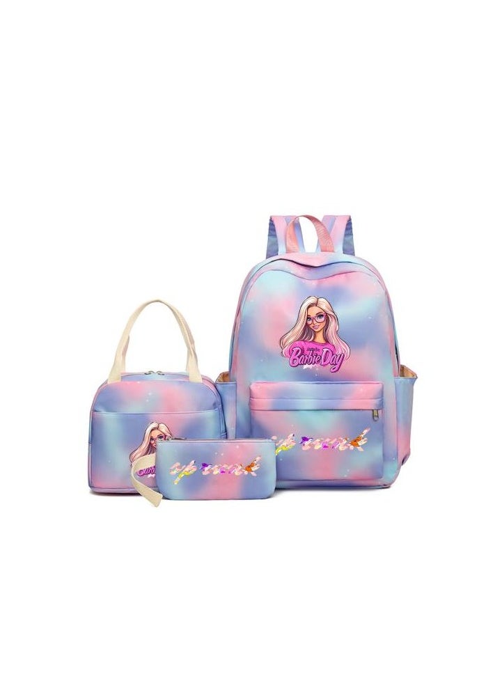 Fun cartoons accompanied by three-piece set of fashionable and practical bags (available for students, children, friends on outings, mountain climbing, etc.) - 708