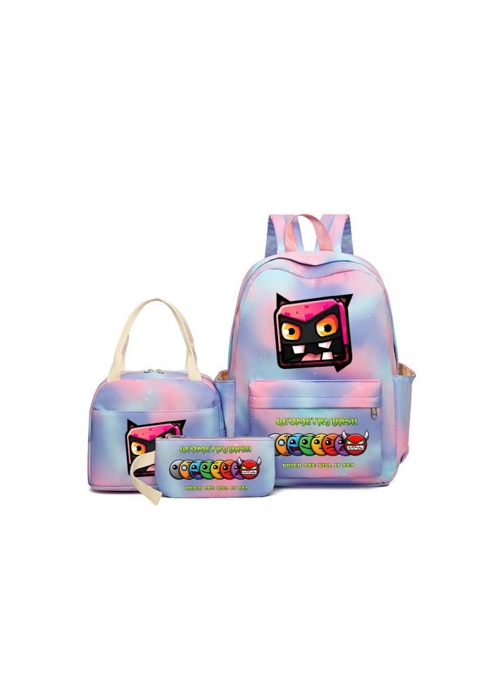 Vibrant cartoon print bag combination! Lightweight design + large-capacity partition | Fully adapted for children/student/outdoor sports - 328