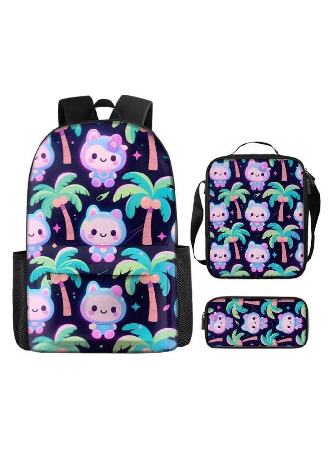 New universal cartoon new three-piece schoolbag (students, children) - 636