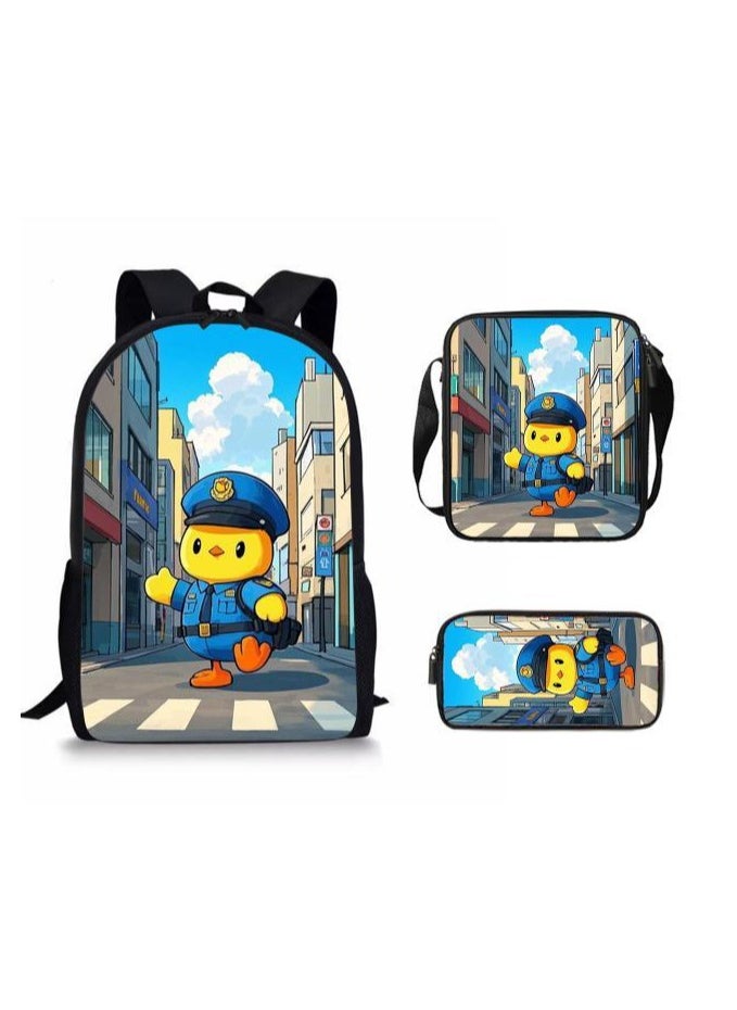 Cartoon style universal three-piece schoolbag - 608