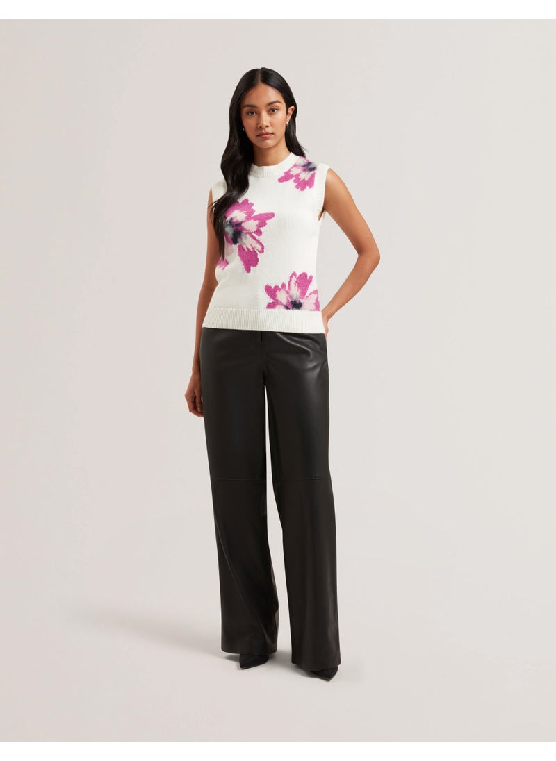 Floral Crew Neck Tank Top