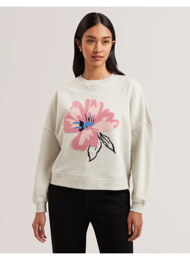 Floral Crew Neck Sweatshirt