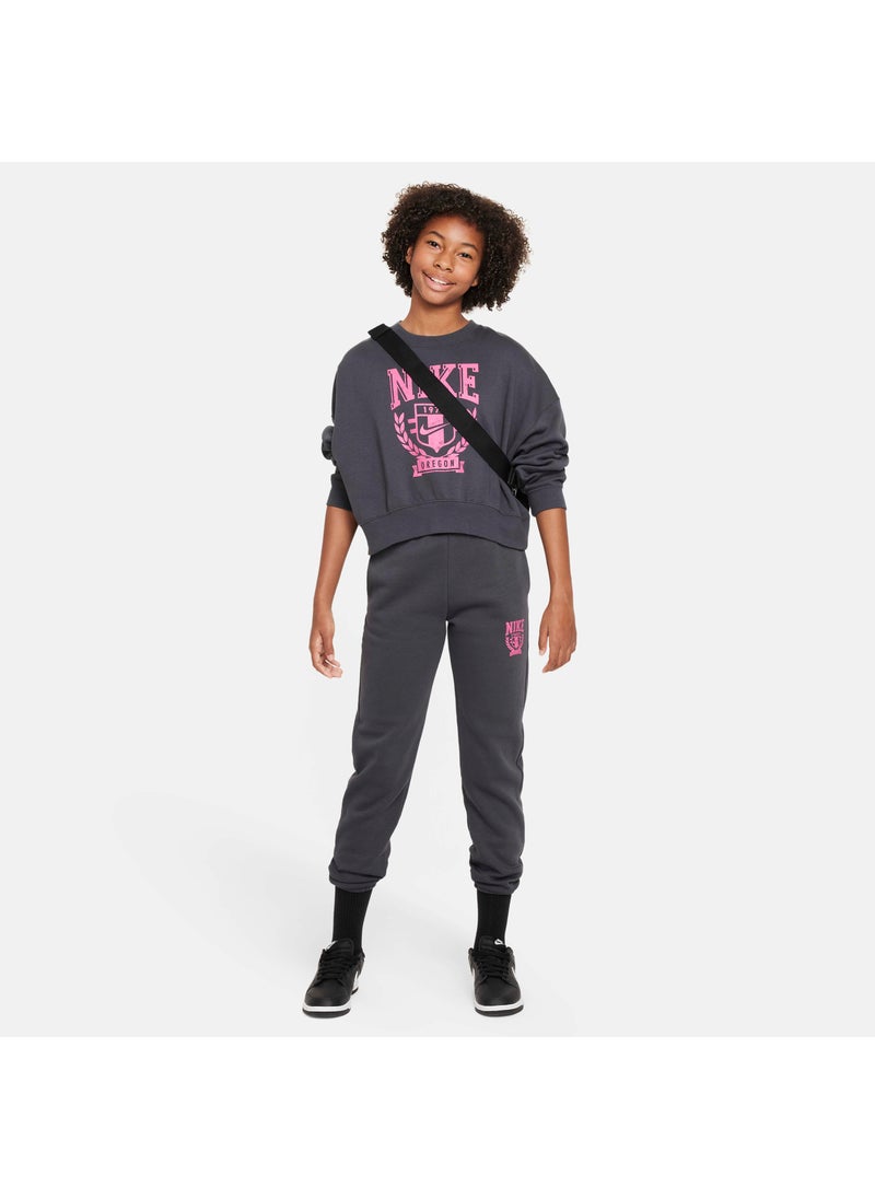 Kids' Sportswear Oversized Fleece Sweatshirt