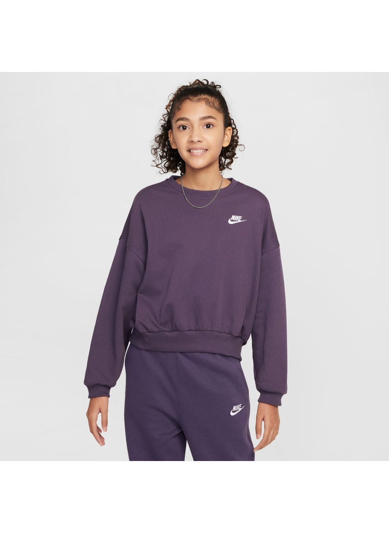 Kids' Sportswear Club Fleece Boxy Sweatshirt