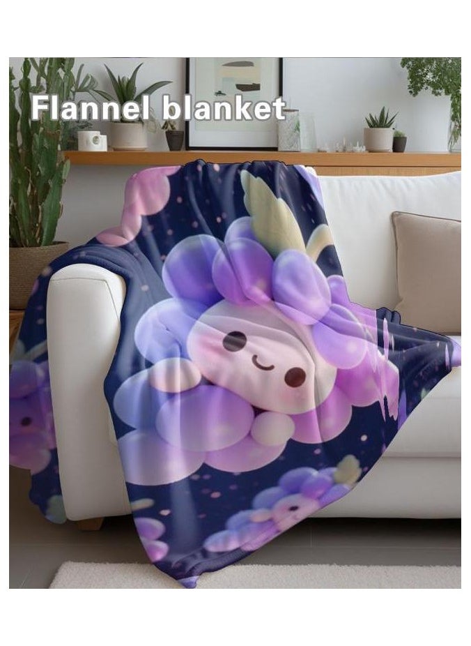 Children's or student cartoon flannel thin blanket (warm and comfortable, suitable for sleep, games) 100cm*150cm - 1157