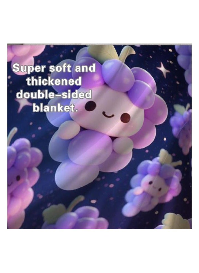 Children's or student cartoon flannel thin blanket (warm and comfortable, suitable for sleep, games) 100cm*150cm - 1157
