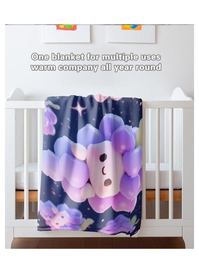 Children's or student cartoon flannel thin blanket (warm and comfortable, suitable for sleep, games) 100cm*150cm - 1157